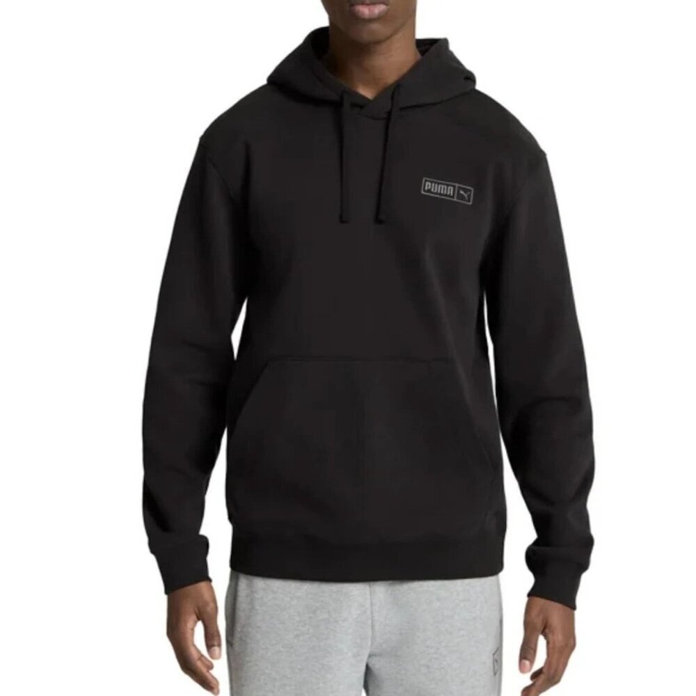 NEW Puma Men's XXL Black Fleece Hoodie Cotton Blend M0071